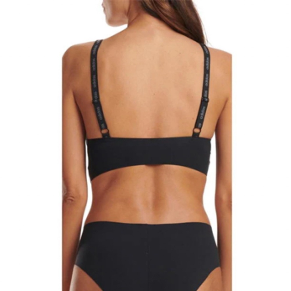 Adidas SET of 2 Active Micro Flex Seamless Long Line Bralettes Peach Black XL - Picture 5 of 8